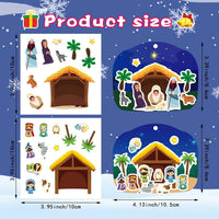 48PCS Halloween Make-a-face Stickers Halloween Characters Stickers - Nativity Craft Kit - image 4