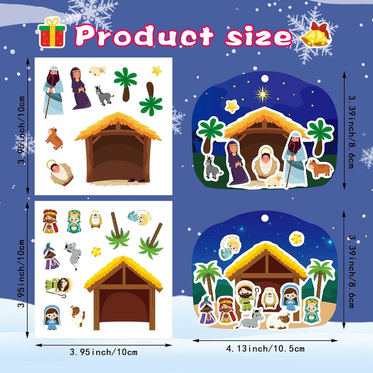 48PCS Halloween Make-a-face Stickers Halloween Characters Stickers - Nativity Craft Kit - image 4