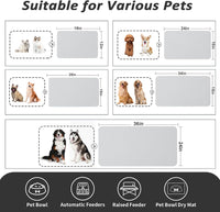 HotLive Dog Food Mat, Absorbent Cat Mat for Food and Water - Light Grey / 34"L x 18"W - image 4