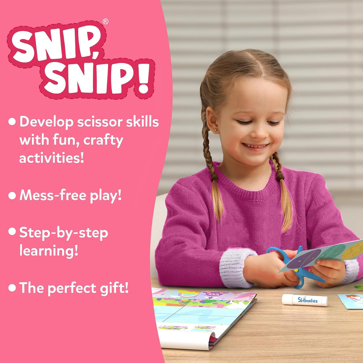 Skillmatics Snip, Scissor Skills, Felt Craft Activity - 4. Unicorns & Princesses - image 3