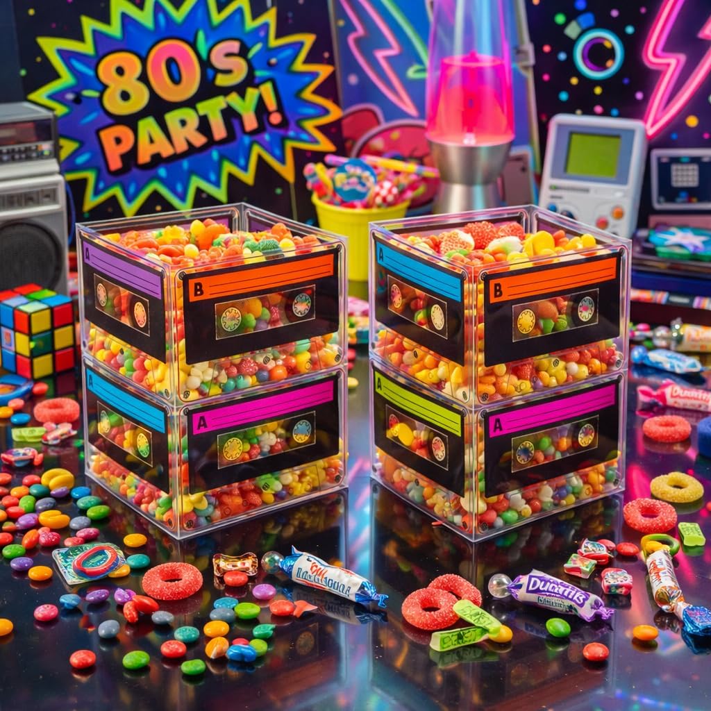 4E's Novelty Cassette Tape Bucket Centerpiece 80s Party Supplies - 4 - image 4