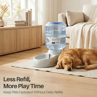 Flexzion Gravity Pet Water Dispenser Drinking Station for Dogs Cats - 3 Gallon - image 2