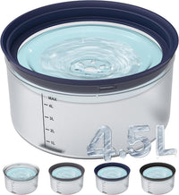 1.2Gal No Spill Dog Water Bowl with Slow Drinking Feeder – Essentials for Dogs - D-Blue