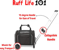 Airline Approved Expandable Premium Pet Carrier on Wheels - BLACK - image 3