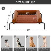 RRPETHOME Elevated Cooling Dog Cot 43x31" - Caramel / 36.0"L x 26.0"W x 8.0"Th - image 2