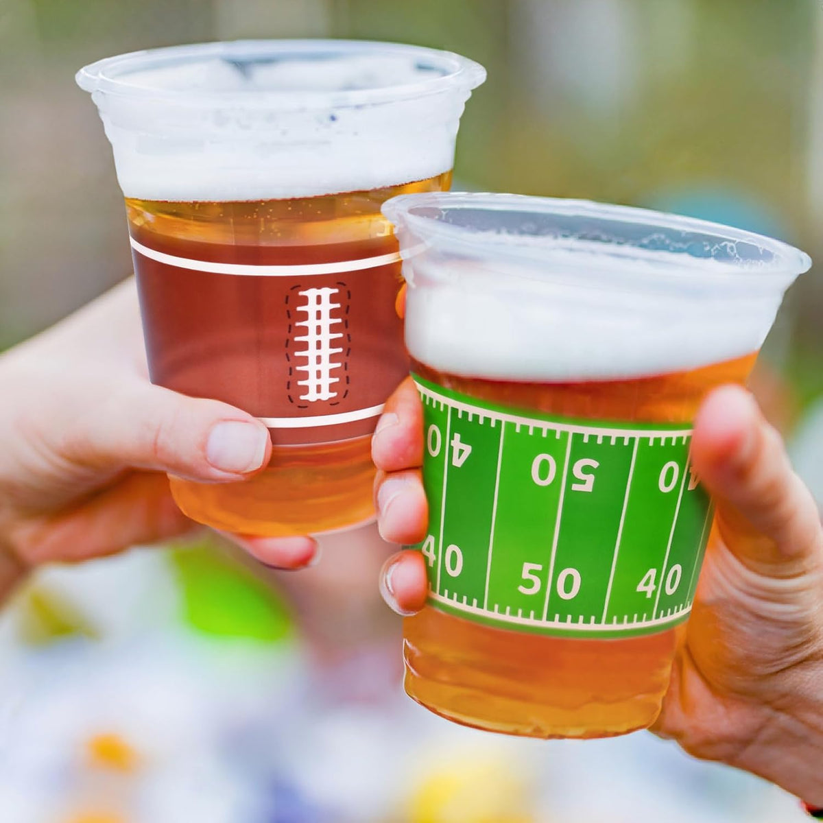 Gatherfun 100 Pcs 16oz Football Plastic Cups - football 50 PACK - image 4