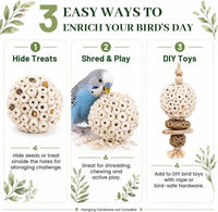 4PCS Bird Toys Sola Balls 2.36'', Bird Foraging Toy - 4 PK - image 4