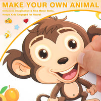 48 Fall Make-a-Face Sticker Sheets for Kids - Cute Animals - image 3
