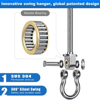 BeneLabel heavy duty stainless steel swing hangers with bearings, set of 2 - view 32
