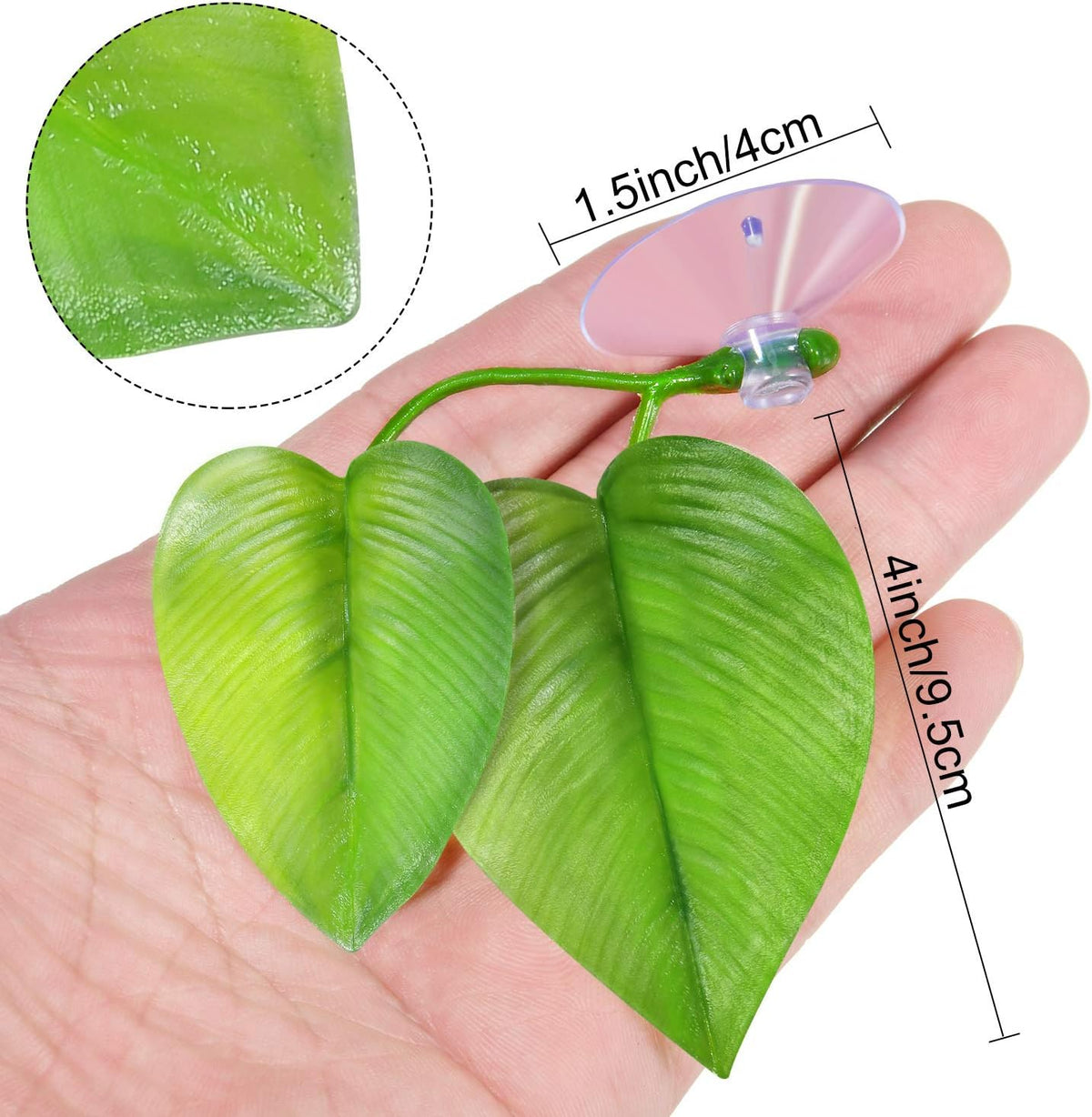 Boao 4 Pcs Betta Fish Bed Leaf Hammock Fish Tank Accessories - Double Leaf - image 2
