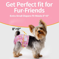 Pet Soft Dog Diapers Female, Disposable Female Dog Diaper - Pink Flower / X-Small(36Pcs) - image 3