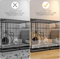 Pet Cage Liner Protection, Rabbit Cage Plastic Panels, 12 PCS Cage Urine Guard for Rabbit, Guinea Pig, Hamster, Hedgehog, Chinchilla, Ferret, Bunny - Transparent, 11.8"x5.9"