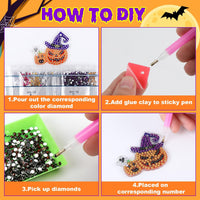 Labeol Diamond Art Kits for kids 5D Diamond Creat Your Own GEM - halloween - image 3