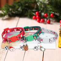 Cat Collar Breakaway, Soft Kitten Collar with Bell, Daisy - Christmas (Pack of 3) - image 2