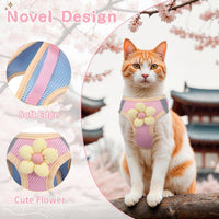 Cat Harness and Leash Set, Escape Proof Soft Vest Walk Pink XS – Essentials for Cats - Sakura pink / Small - image 2