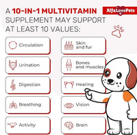 Liquid Multivitamin for Dogs – Cat Multivitamins for Indoor Cats – 10-in-1 Liquid Dog Vitamins B Complex, C, D3 – Digestion, Urination, Hip & Joint, Skin & Coat – Cranberry Flavor – 2 Oz