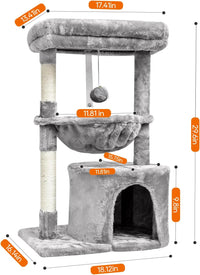 SYANDLVY Small Cat Tree for Indoor Cats - 29.6" / Grey - image 3