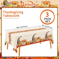 Fall Thanksgiving decorations, Disposable Tablecloth - Fall Pumpkin - image 2