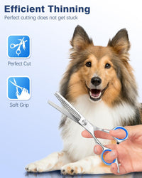 6-in-1 Dog Grooming Scissors - Blue 6 in 1 - image 4