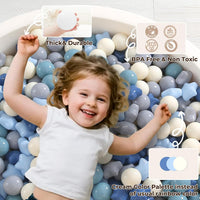 TRENDPLAY Star Ball Pit Balls for Toddlers 50 100 200 Count Star - Creamy Blue / 200 - image 3