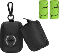 Petmolico Dog Poop Bag Holder Dispenser 2 Pack, Pink Rose – Essentials for Dogs - Black