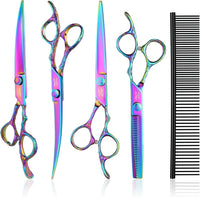 JASON Dog Grooming Scissors Set - Rainbow