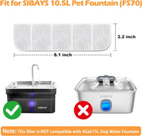 SIBAYS 8 Pack Dog Water Fountain Filters Replacement for SIBAYS - image 2