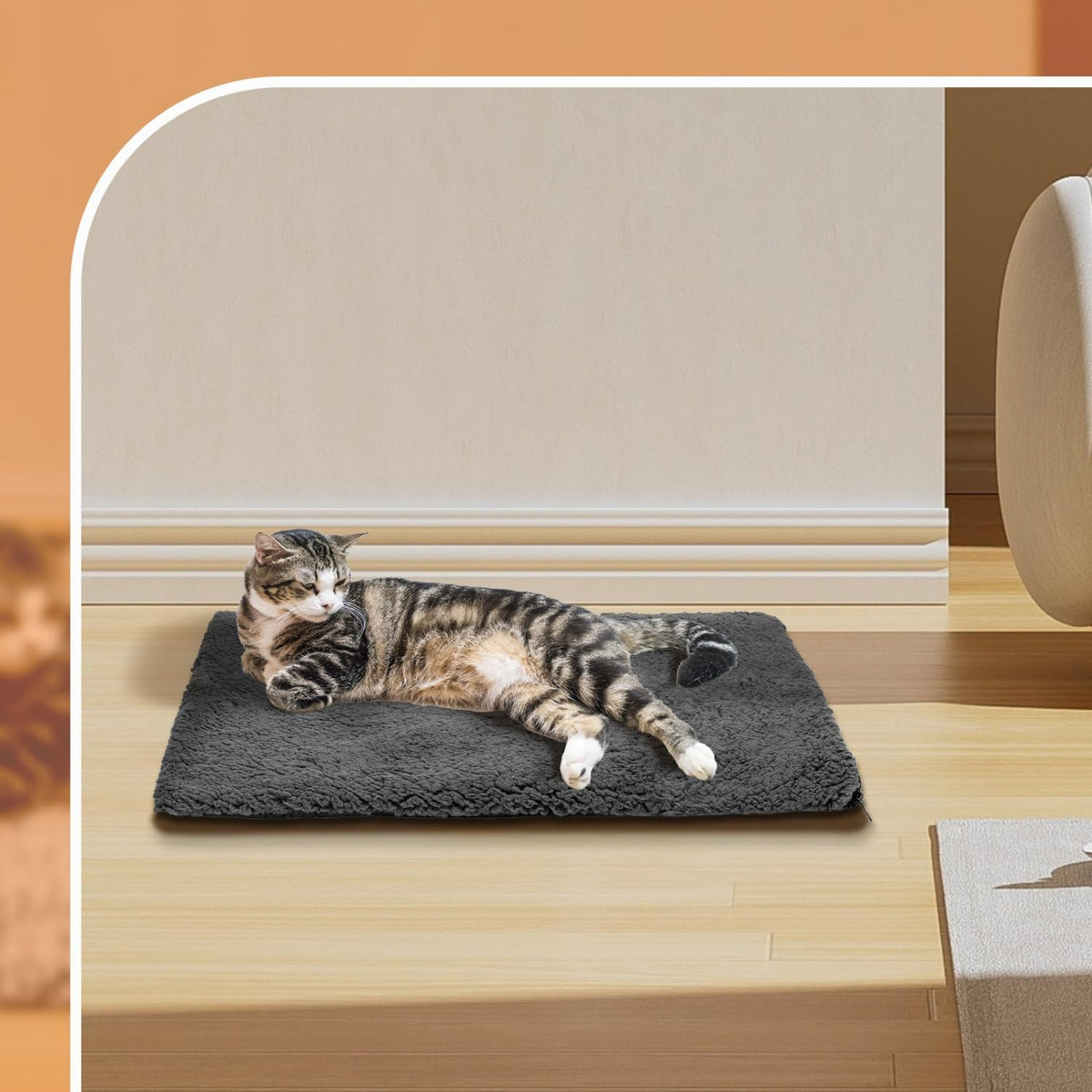 Nobleza Self Heating Pet Pad - 27.5"L x 19.7"W x 1.0"Th / Dark grey&Black - image 3