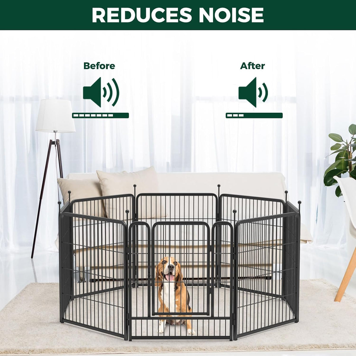FXW Floor Protectors, Dog Playpen Accessories, Patented - Black(MT) / Muffler Tubes - image 3