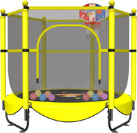 VGMiu 60" Trampoline for Kids - Yellow-BD / 5FT