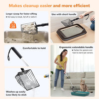Cat Litter Scoop 43 inch Metal Litter Scooper with Stainless Steel - Long Handle - image 4