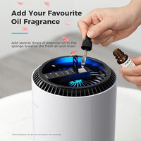 AROEVE Air Purifiers for Bedroom Home, 3 Layer Filter for Smoke Pollen Allergies Pet Dander Odor, Sleep Mode for Better Sleep, Energy Saving, 3 Speeds, Timer for Office, Dorm, Kitchen, MK01, White