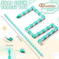Sotiff wacky tracks fidget toys, 60 pack of clicking snap link chains in assorted colors - view 6