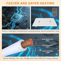 Cat Heating Pad，18×18 In Dog Heated Bed Smart Temperature Control Switch, Metal Protective Pipe Waterproof PVC Cat Beds For Indoor Cats With a Plush Cotton Cover，Heat Lamp For Puppies - Apricot