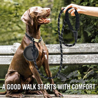 COOYOO 2 Pack Dog Leash 5 FT Heavy Duty - 1/2"x 6 FT (18~120 lbs.) / Set 5-Black+Grey - image 2