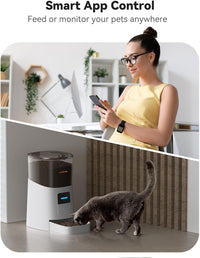 WOPET 6L Automatic Cat Feeder - White/White - image 2