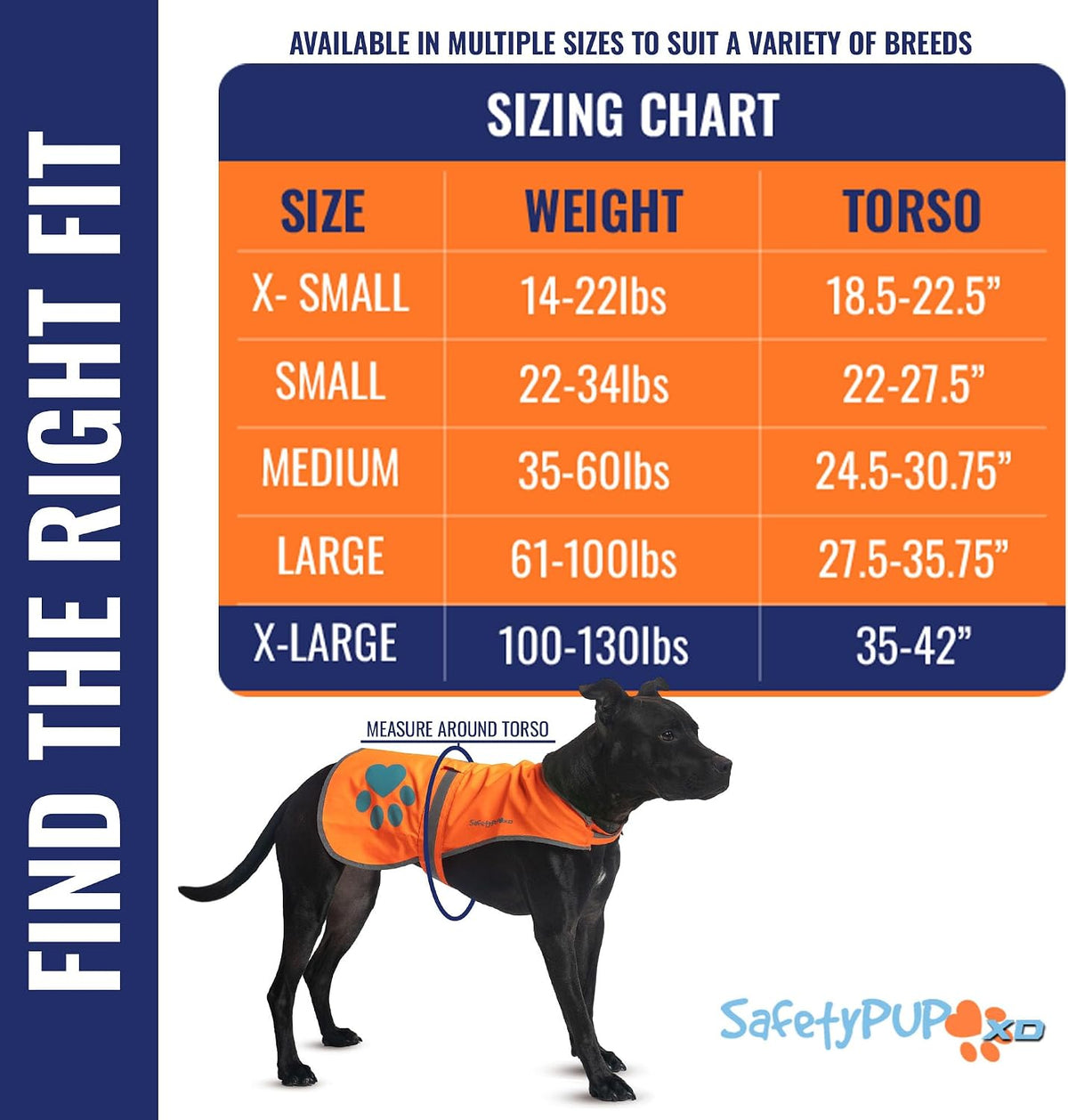 Blaze Orange Dog Vest. Reflective High Visibility in Hunting & Wooded - Orange / X-Large - image 2
