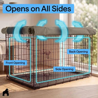 GORILLA GRIP Dog Enclosure Crate Cover Kennel Cage Topper 42in - Light Taupe / 36" X 23" X 25" - image 4