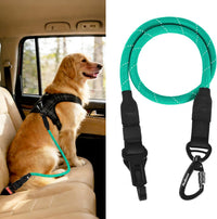 Dog Seat Belt for Car, Durable Rope Dog Car Harness for Vehicle – Essentials for Dogs - Turquoise / 1 Pack