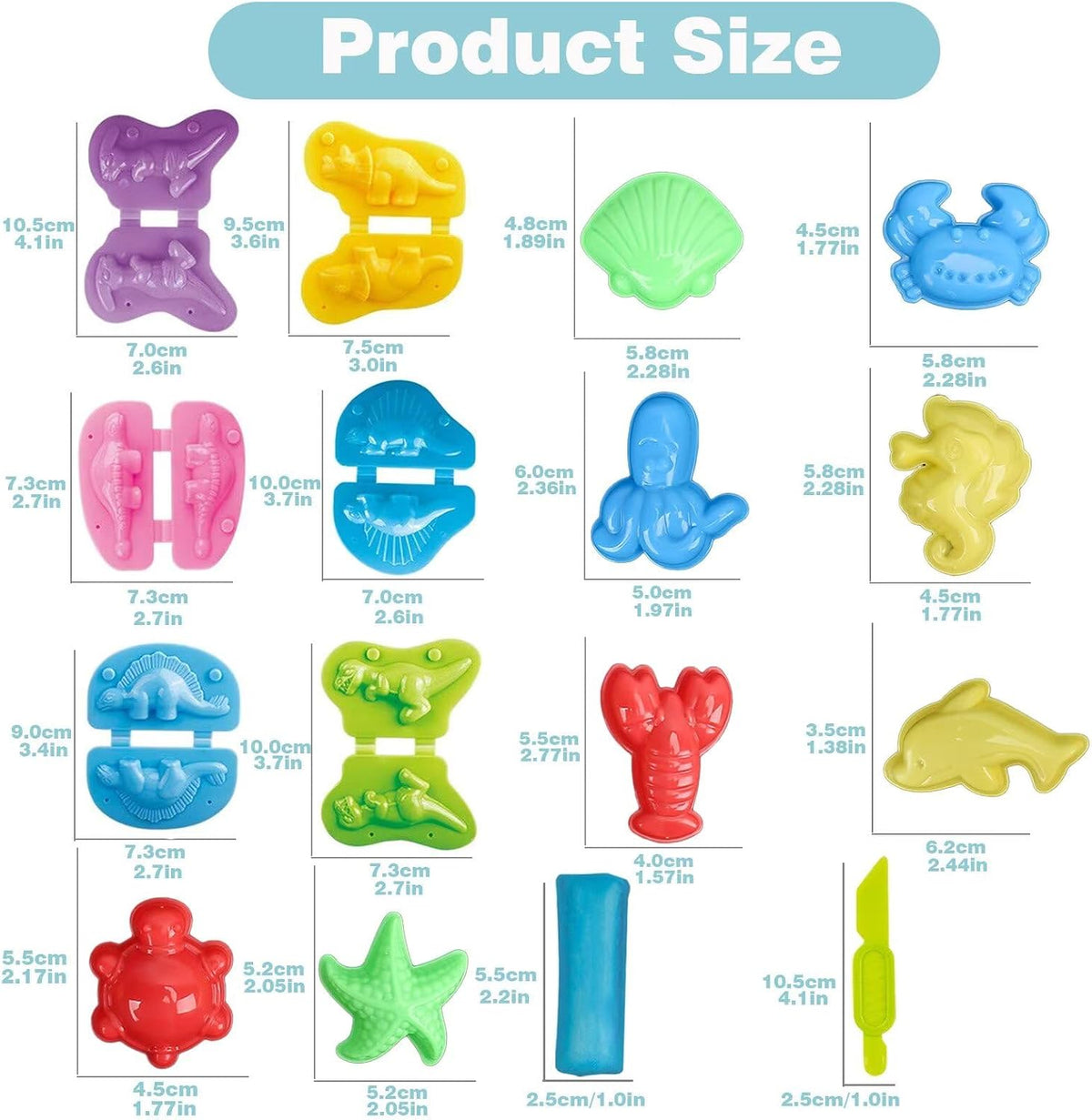 Unleash Creativity with 6 Unique Dino Molds Dough Toys Dough - KH1 - image 2