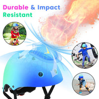 Toddler Kids Bike Helmet Set with Knee Elbow Pads - BlueBlueGreen-1 / Medium: 21.7"-22.8"/55-58cm - image 4