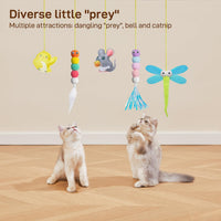 Potaroma Interactive Cat Feather Toys 5 Pcs - Max Extended Length 78 inches - image 3