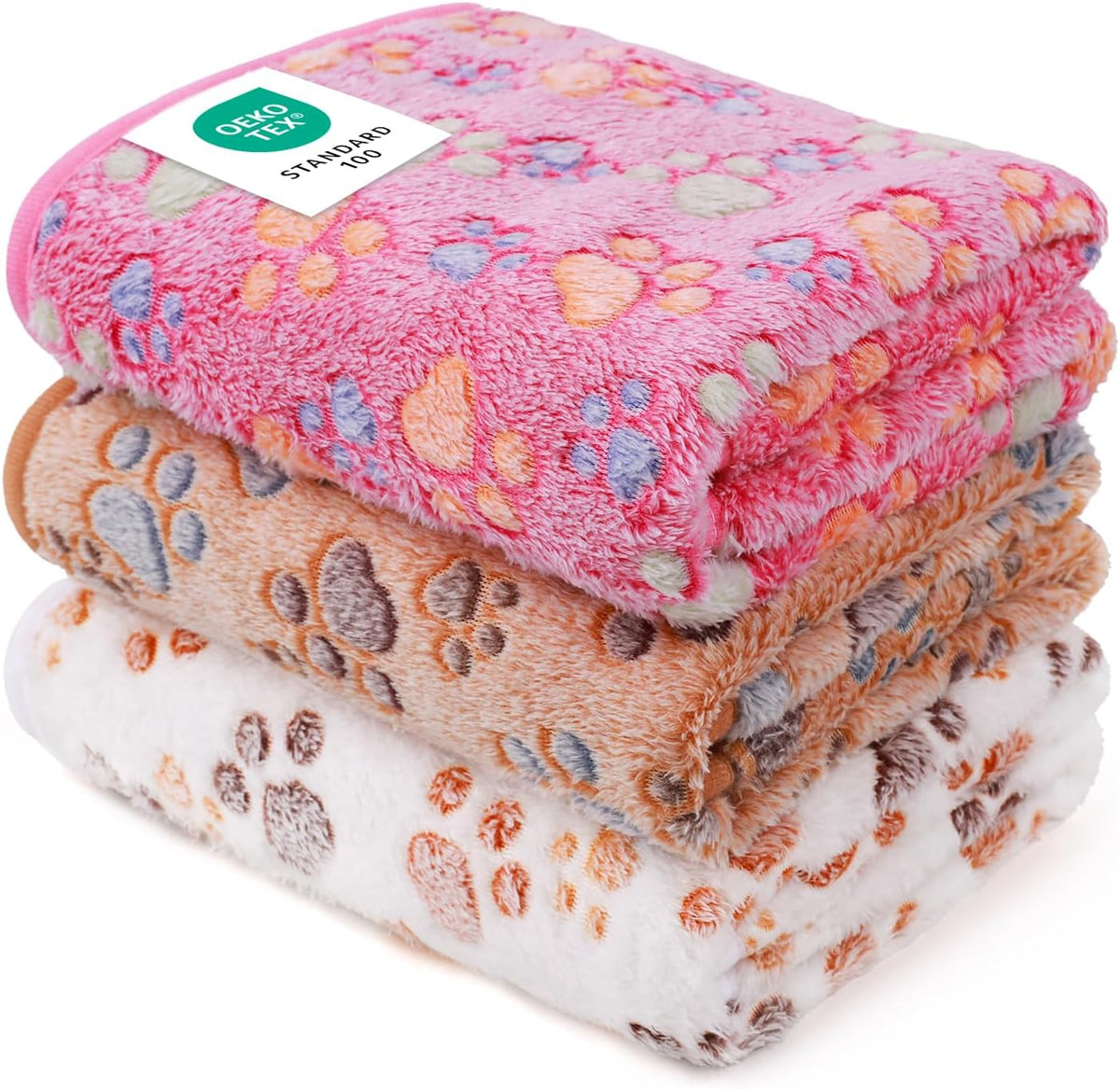 Luciphia Dog Blanket 3 Pack - 41x31 inch (Pack of 3) / Paw