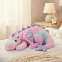 ARELUX Large 36in Cute Dragon Stuffed Animals Plush Toy Soft Matcha - Colorful Pink / 36inch