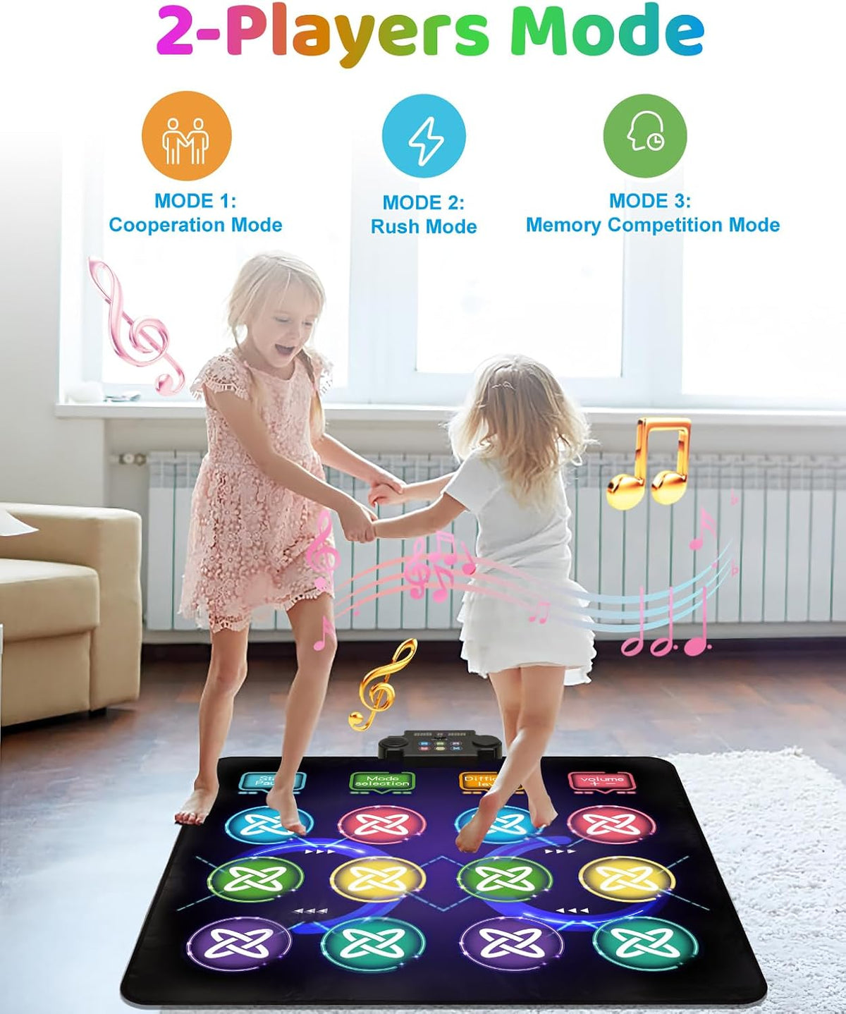 Gleamkid Dance Mat Toys for Kids: LED Light-Up 12-Button Electric - Battery 12 Button - image 3