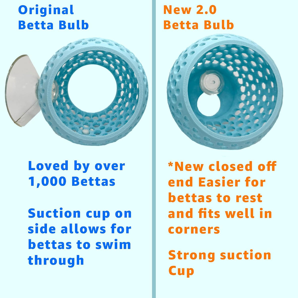 CTWPets Betta Bulb Hide 2.0, Betta Bed & Aquarium Cave - Minty Dream - image 3