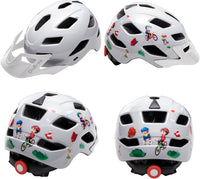 OnBros Kids Bike Helmet Boys Girls Youth Visor Adjustable 50-57CM – Fun for Kids & Family - B-Gray and White Bicycle [NEW] - image 2