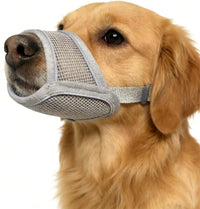 Dog Muzzle for Small Medium Large Dogs Soft Air Mesh Muzzles – Essentials for Dogs - Grey / L (Snout 8¼"-9")