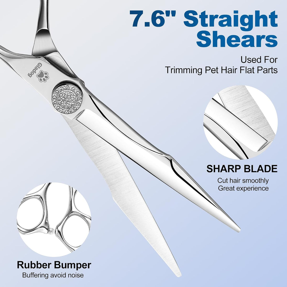Dog Grooming Scissors Kit with Safety Round Tips - Premium Set - image 4