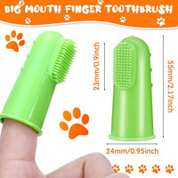 Nuogo 80 Count Dog Toothbrush Soft Finger Brushes Pet Finger Toothbrush Easy Teeth Cleaning Dog Tooth Brush Oral Care Pet Dental Brush Cleaning for Small Cats and Puppy